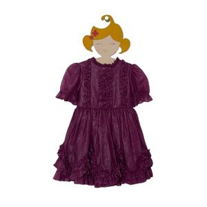 Martha’s Miniatures Purple Ruffle Party Pageant Dress Girls Vintage